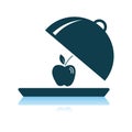 Apple Inside Cloche Icon Royalty Free Stock Photo