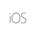 Apple IOS logo editorial illustrative on white background