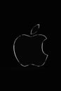 Apple logo wallpaper, dark background