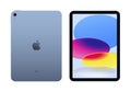 Apple iPad 10 Blue color, isolated on white background, vector illustration. The iPad - 10th generation, unofficially