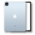 Apple iPad. Mini, Air, Pro models. Screen, blue color. Smart device mockup. Electronics concept. Editorial vector Royalty Free Stock Photo