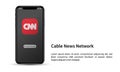 Apple iPhone and Cable News Network application for editorial use. Royalty Free Stock Photo