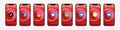 Apple Iphone 12 with different popular social media logos - Tiktok, Instagram, Facebook, Twitter, Youtube, WhatsUp, Telegram, Royalty Free Stock Photo