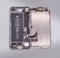 Apple iPhone 7 fully open to see inside