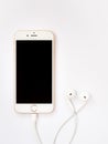 Apple iPhone7 mockup and Apple EarPods mockup