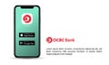 Apple iPhone and OCBC Mobile Banking application for editorial use