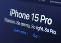 Apple iphone 15 pro Royalty Free Stock Photo