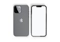 Apple iPhone 13 Pro Max Graphite, front-back comparison Royalty Free Stock Photo