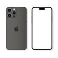 Apple iPhone 14 Pro and Apple iPhone 14 Max in Space Black color. Touch screen. World technology. Kyiv, Ukraine - September 8,