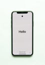 Iphone X Hello Screen Isolated