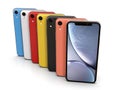 Apple iPhone XR all colours, vertical position, aligned