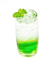 Apple italian Soda with mint leaf Royalty Free Stock Photo
