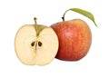 Apple and its cross-section Royalty Free Stock Photo