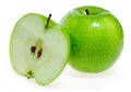 Apple and its cross-section Royalty Free Stock Photo