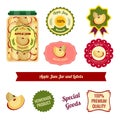 Apple Jam Jar And Labels