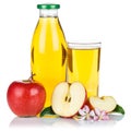 Apple juice apples fruit fresh fruits bottle square isolated on Royalty Free Stock Photo