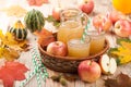 Apple juice, apples and pumpkins