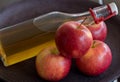 Apple and apple juice in the bottle Royalty Free Stock Photo