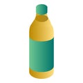 Apple juice bottle icon, isometric style Royalty Free Stock Photo