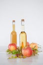 Apple juice in bottles Royalty Free Stock Photo