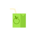 Apple juice carton box icon