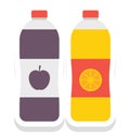 Apple juice, cold drink Vector Icon that can be easily modified or edit
