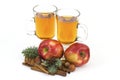 Apple juice, fresh apples and spices Royalty Free Stock Photo