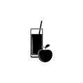 apple juice in a glass icon. Element of simple drinks icon for mobile concept and web apps. Detailed apple juice in a glass icon Royalty Free Stock Photo