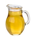 Apple juice in glass transparent jug isolated on white Royalty Free Stock Photo