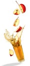 Apple juice splash Royalty Free Stock Photo