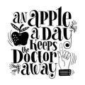 Apple lettering Royalty Free Stock Photo