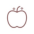 Apple line art icon image for your business