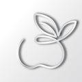 Apple line icon for logo or website