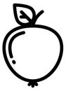 Apple line icon. Natural garden fruit symbol