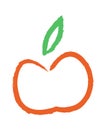 Apple linear children drawing