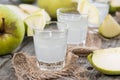 Apple Liqueur Shots Royalty Free Stock Photo