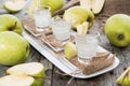 Apple Liqueur Shots Royalty Free Stock Photo