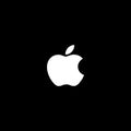 Apple Logo on black background Royalty Free Stock Photo