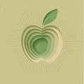 Apple Logo Icon Poster. Modern Styled Vector Illustration.