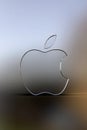 Apple logo wallpaper, blurry background Royalty Free Stock Photo