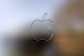 Apple logo wallpaper, blurry background Royalty Free Stock Photo