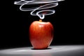 Apple with Long Exposure Light Royalty Free Stock Photo