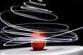 Apple with Long Exposure Light Royalty Free Stock Photo