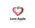 Apple love heart logo design inspiration