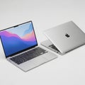 Apple macbook pro laptop isolated on white background Royalty Free Stock Photo