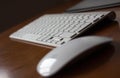 Apple Magic Keyboard on wood table