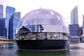 Apple Marina Bay Sands, the first Apple Store to sit directly on water opens today. The all-glass spherical dome structure is