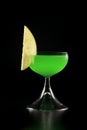 Apple Martini, classic drink with vodka Royalty Free Stock Photo