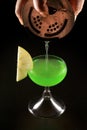 Apple Martini, classic drink with vodka Royalty Free Stock Photo