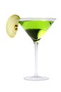 Apple martini cocktail Royalty Free Stock Photo